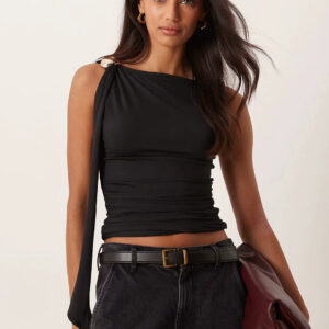Minimal Asymmetrical Cropped Tank Top