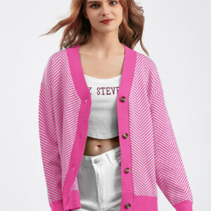 Long Sleeve Loose Knit Cardigan Sweater