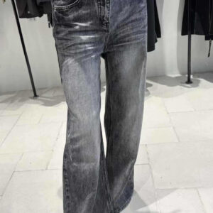 Vintage Washed Straight Wide Leg Jeans