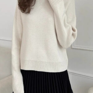 Loose Basic Knit Pullover Sweater